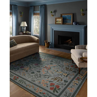 Rifle Paper Co. x Loloi Wildwood Sage Area Rug & Reviews | Wayfair